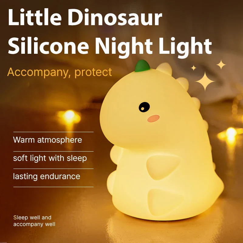 Dinosaur LED Night Light β Dimmable Silicone Lamp for Kids π¦