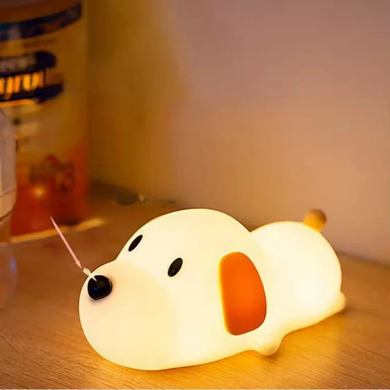 Dog LED Night Light β Silicone 2-Color Dimmable USB Lamp πΆ