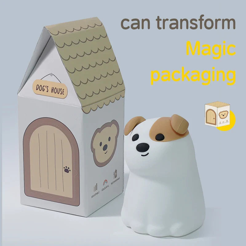 Dog LED Night Light β Rechargeable Squishy Silicone Lamp for Kids πΆ