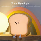 Toast Bread LED Night Light – Touch Sensor Silicone USB Lamp with Phone Holder 🍞
