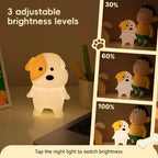 Dog LED Night Light – Rechargeable Squishy Silicone Lamp for Kids 🐶