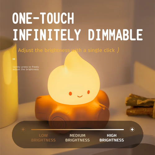 Campfire LED Night Light – Creative Bedside & Desk Lamp 🔥