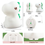 Dinosaur LED Night Light – Touch Sensor Color-Changing Silicone Lamp 🦕