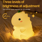 Dinosaur LED Night Light – Dimmable Silicone Lamp for Kids 🦖
